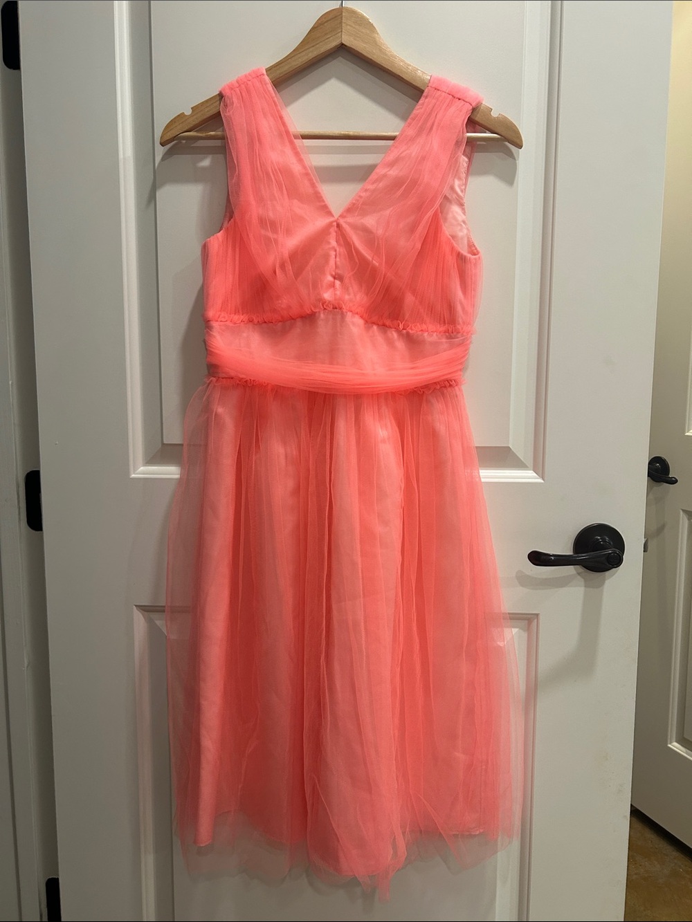J. Crew Coral Pink Tulle Dress
